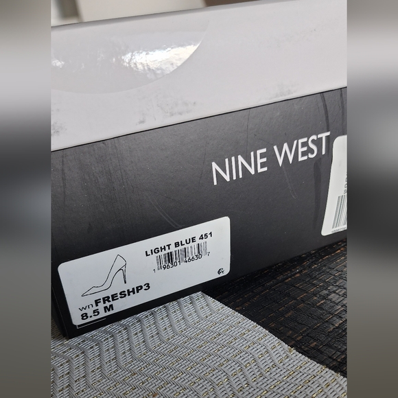 Nine West Silver & Blue Glitter Heels - Picture 2 of 8